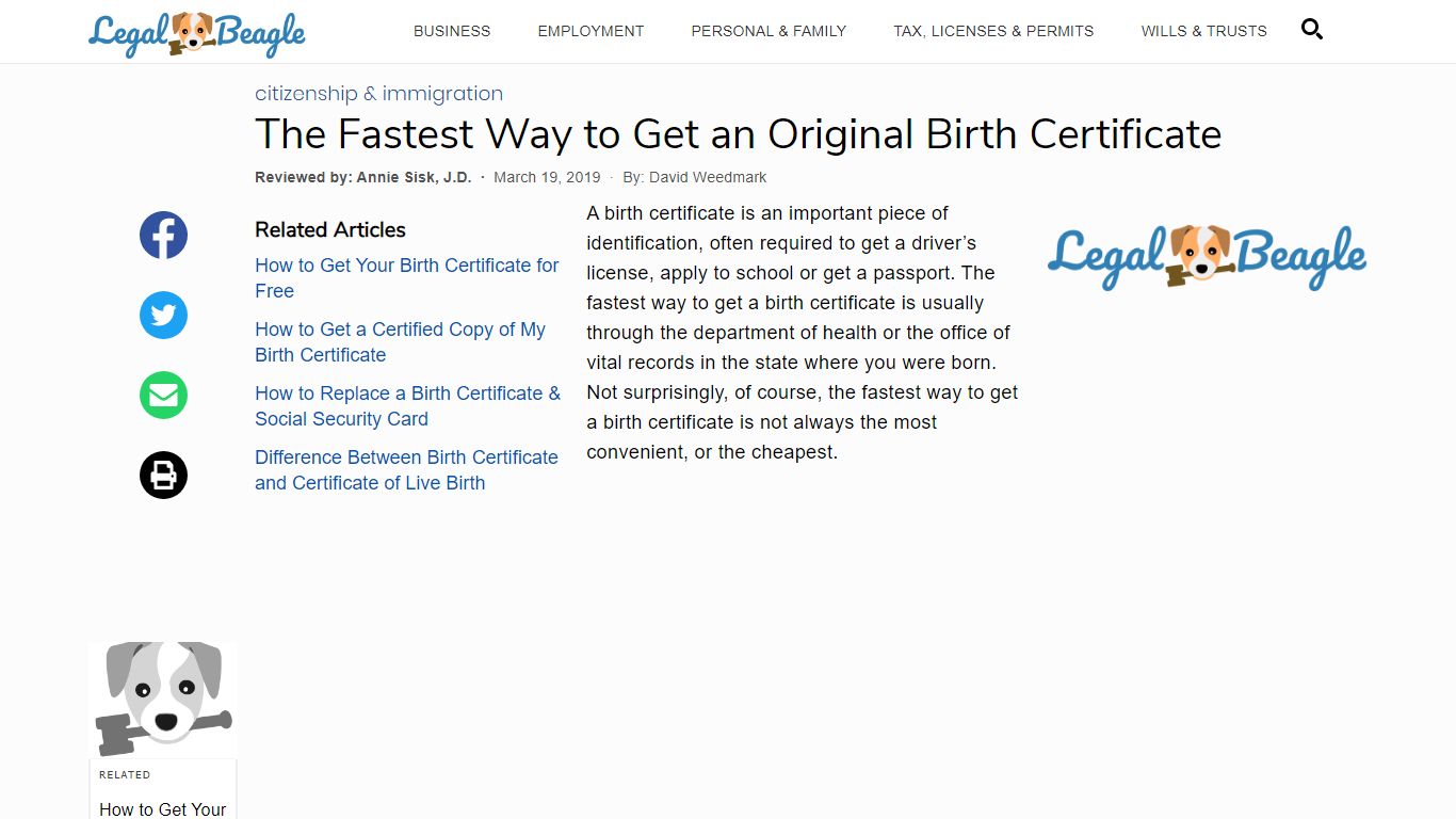 The Fastest Way to Get an Original Birth Certificate